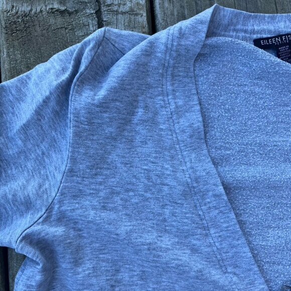 Eileen Fisher Zip Up Sweatshirt Jacket Zipper Lightweight Petite Small Gray - Picture 6 of 9